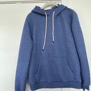 Marine Layer Blue Quilted Hoodie, Size Medium,‎ 14025